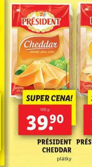 Lidl Président cheddar nabídka