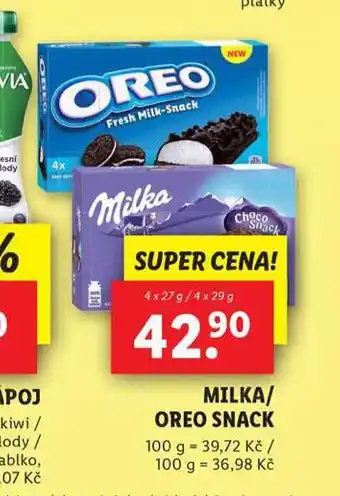 Lidl Milka / oreo snack nabídka