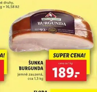 Lidl Šunka burgunda nabídka