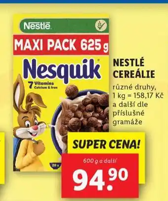 Lidl Nestlé cereálie nabídka