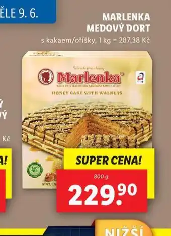 Lidl Marlenka medový dort nabídka