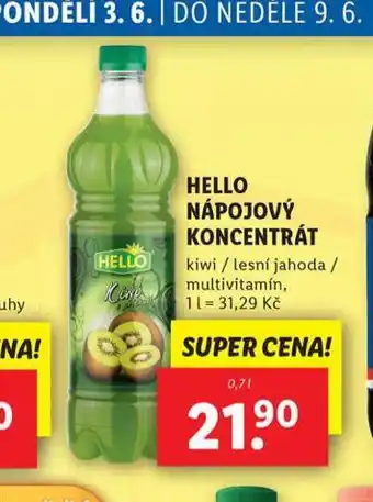 Lidl Hello nápojový koncentrát nabídka