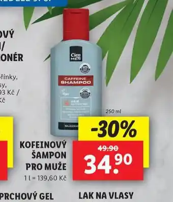 Lidl Kofeinový šampon pro muže nabídka