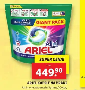 Lidl Ariel kapsle na praní nabídka