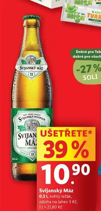 Lidl Pivo svijanský máz nabídka