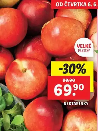 Lidl Nektarinky nabídka