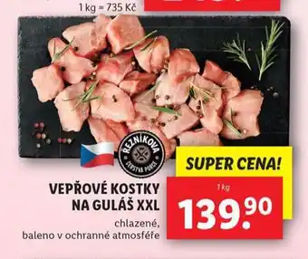 Lidl Vepřové kostky na guláš nabídka