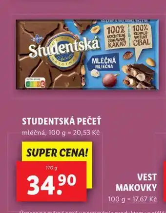 Lidl Studentská pečeť nabídka