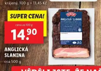 Lidl Anglická slanina nabídka