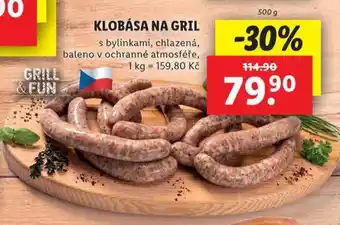 Lidl Klobása na gril nabídka
