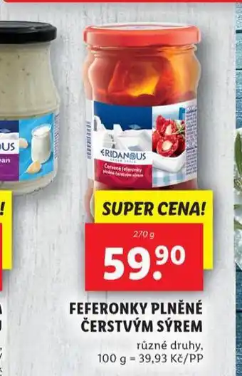 Lidl Feferonky plněné čerstvým sýrem nabídka