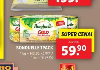 Lidl Bonduelle zlatá kukuřice nabídka