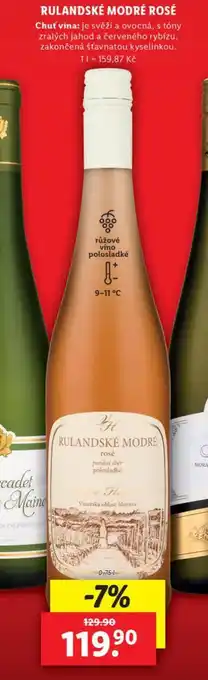 Lidl Rulandské modré rosé nabídka