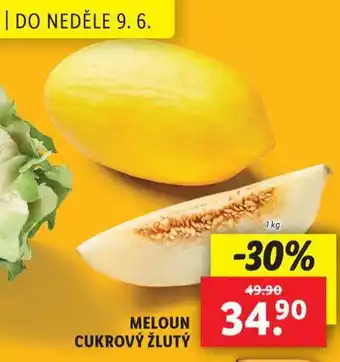 Lidl Meloun cukrový žlutý nabídka