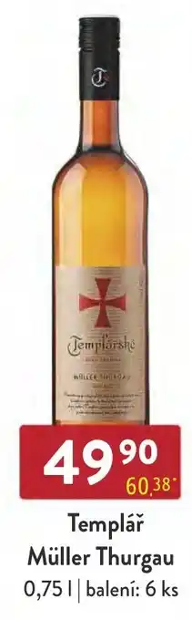 Templář Müller Thurgau 0.75L