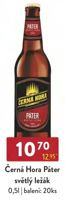 Černá Hora Páter světlý ležák 0,5L