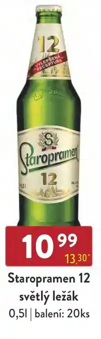 Qanto Staropramen 12 světlý ležák 0,5L nabídka