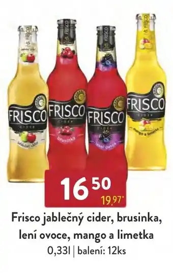 Qanto Frisco jablečný cider, brusinka, lení ovoce, mango a limetka 0.33L nabídka