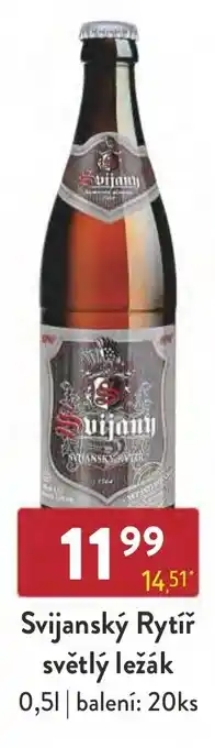 Qanto Svijanský Rytíř světlý ležák 0,5L nabídka
