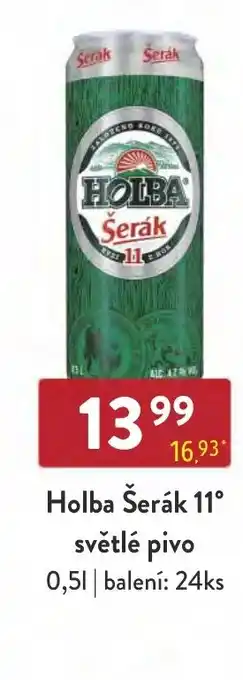 Qanto Holba Šerák 11° světlé pivo 0,5L nabídka