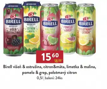 Qanto Birell višeň & ostružina, citron&máta, limetka & malina, pomelo & grep, polotmavý citron 0.5l nabídka