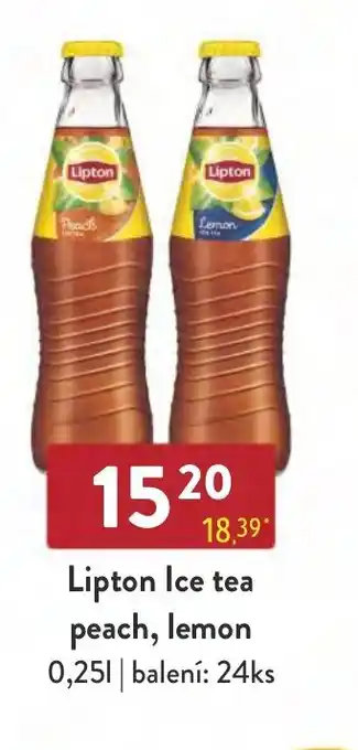 Qanto Lipton Ice tea peach, lemon 0,25L nabídka