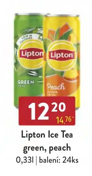 Qanto Lipton Ice Tea green, peach 0,33L nabídka