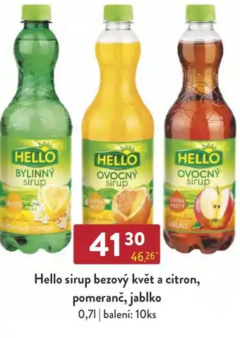 Qanto Hello sirup bezový květ a citron, pomeranč, jablko 0.7L nabídka