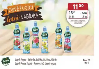 Qanto Jupík Aqua-Jahoda, Jablko, Malina, Citrón Jupík Aqua Sport - Pomeranč, Lesní ovoce 0.5L nabídka