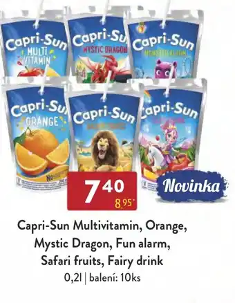 Qanto Capri-Sun Multivitamin, Orange, Mystic Dragon, Fun alarm, Safari fruits, Fairy drink 0.2L nabídka