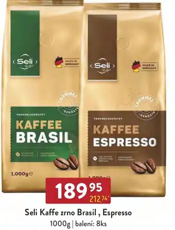 Qanto Seli Kaffe zrno Brasil, Espresso nabídka