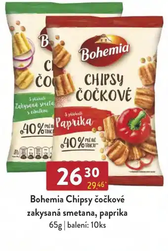 Qanto Bohemia Chipsy čočkové zakysaná smetana, paprika nabídka