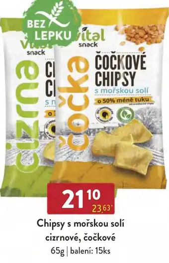 Qanto Chipsy s mořskou solí cizrnové, čočkové nabídka