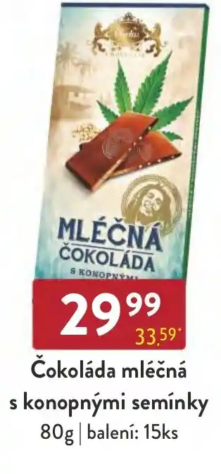 Qanto Čokoláda mléčná s konopnými semínky nabídka