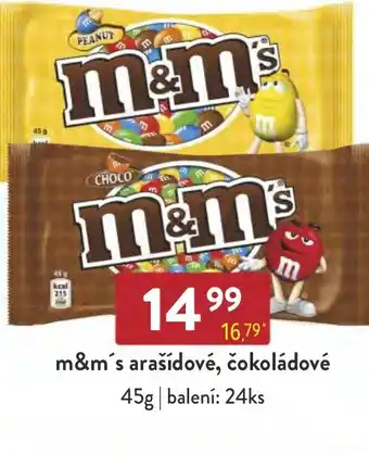 m&m's arašídové, čokoládové