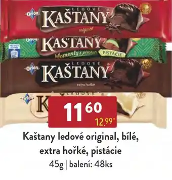 Qanto Kaštany ledové original, bílé, extra hořké, pistácie nabídka