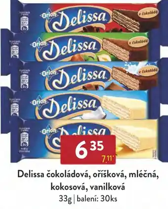 Delissa čokoládová, oříšková, mléčná, kokosová, vanilková