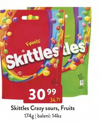 Qanto Skittles Crazy sours, Fruits nabídka