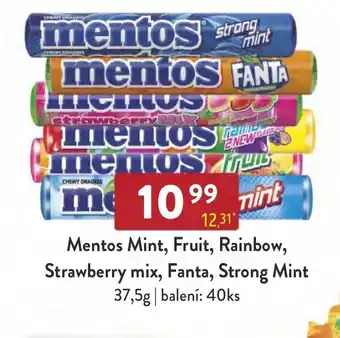 Qanto Mentos Mint, Fruit, Rainbow, Strawberry mix, Fanta, Strong Mint nabídka