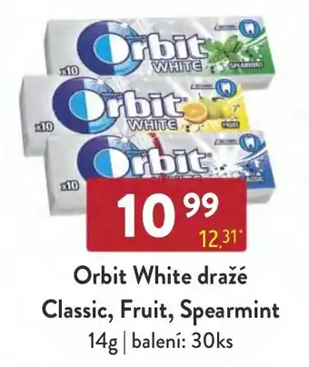 Qanto Orbit White dražé Classic, Fruit, Spearmint nabídka