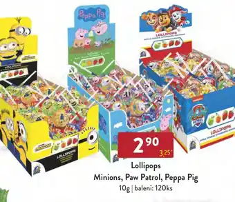 Qanto Lollipops Minions, Paw Patrol, Peppa Pig nabídka