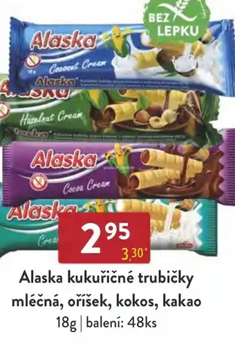 Qanto Alaska kukuřičné trubičky mléčná, oříšek, kokos, kakao nabídka