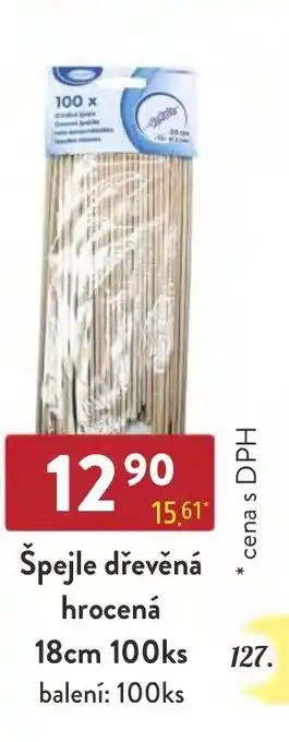 Qanto Špejle dřevěná hrocená 18cm 100ks nabídka