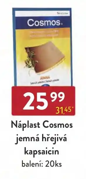 Qanto Náplast Cosmos jemná hřejivá kapsaicin nabídka