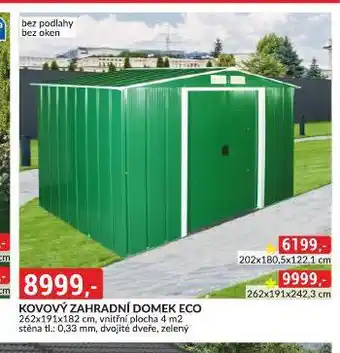 Baumax Kovový zahradní domek eco nabídka