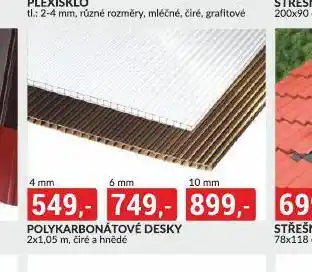 Baumax Polykarbonátové desky nabídka