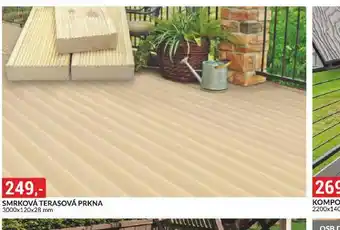 Baumax Smrková terasová prkna nabídka