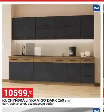 Kuchyňská linka vigo dark 260 cm
