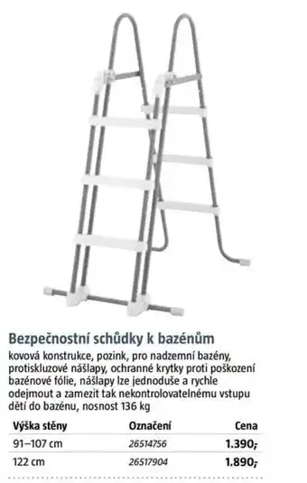 Bauhaus Bezpečnostní schůdky k bazénům nabídka