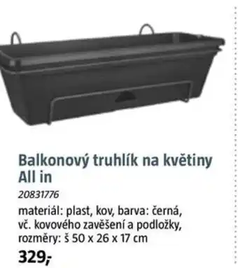 Bauhaus Balkonový truhlík na květiny All in nabídka